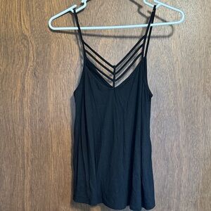 Express Black Strappy V-Neck Women's Tank Top